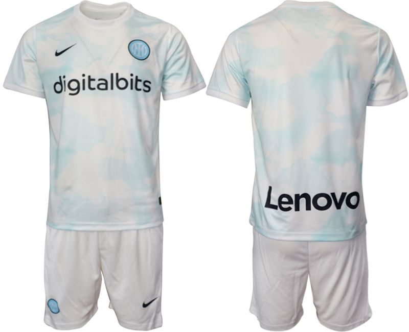 Men 2022-2023 Club Inter Milan away white blank Soccer Jersey->inter milan jersey->Soccer Club Jersey